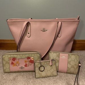 Coach Blush Pink Floral Set